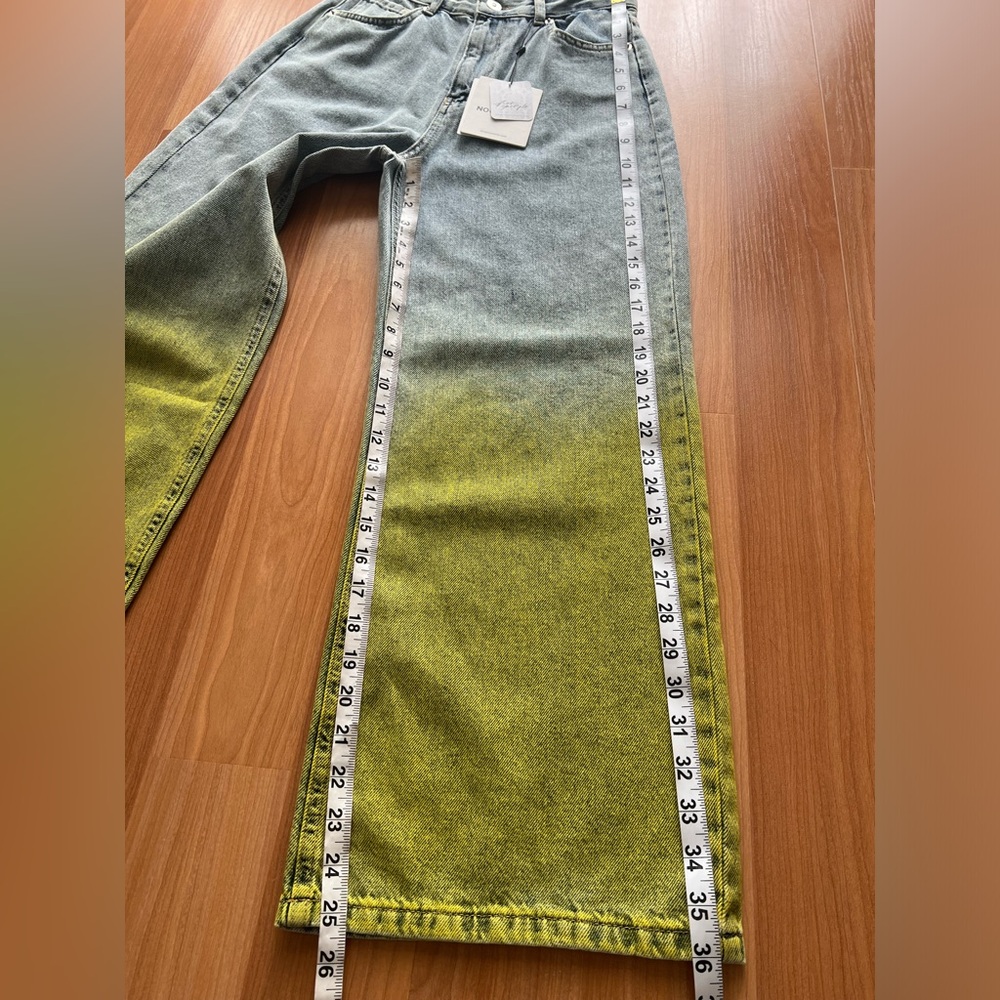 Nocturne Green Ombre Wide Leg Jeans Size S EU 36 NWT - Picture 8 of 15